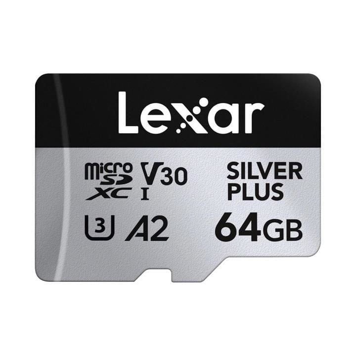 Lexar Professional Silver Plus LMSSIPL064G Class 10 UHS-I U3 A2 V30 64 GB Micro SD Kart
