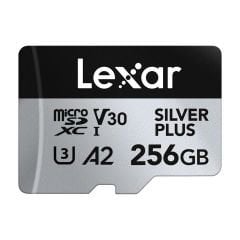 Lexar Professional Silver Plus LMSSIPL256G Class 10 UHS-I U3 A2 V30 256 GB Micro SD Kart