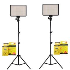 Patona Led-320A İkili Led Işık Seti (Ayak, Batarya, Şarj Dahil)