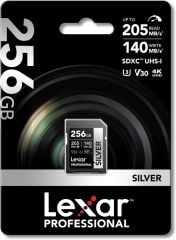 Lexar 256GB Professional Silver Plus V30 SD Hafıza Kartı