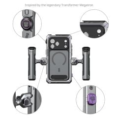 SmallRig 5585 Megatron Edition iPhone 17 Pro  için Çift El Tipi Mobil Cihaz Kiti