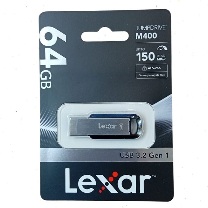 Lexar M400 Metal 64GB USB 150MB/S 3.2 Gen1 Flash Bellek