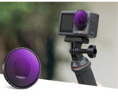 K&F concept  NANO-X ND8 (3 stop)  DJI Osmo Action 4 ve Osmo Action 5 Pro  Lens Filtresi