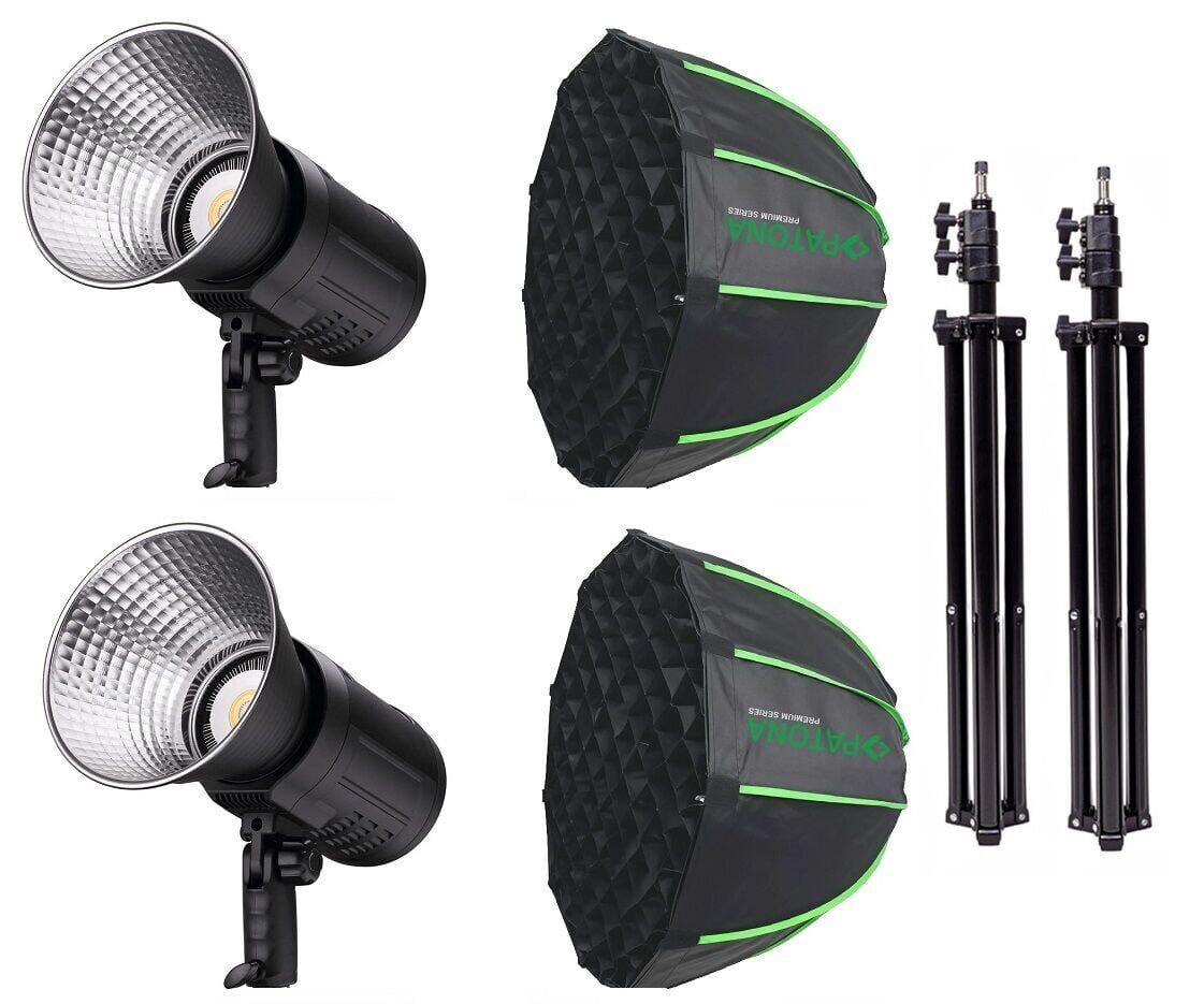 PATONA 4275 LED 80W RGB Hızlı Kurulum  60cm Octagon Softbox Fotoğraf ve Video Işığı Çiftli Kit