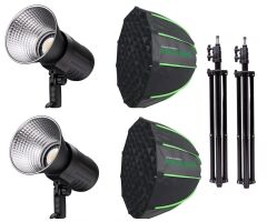 PATONA 4275 LED 80W RGB Hızlı Kurulum  60cm Octagon Softbox Fotoğraf ve Video Işığı Çiftli Kit