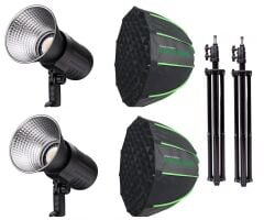 PATONA 4275 LED 80W RGB Hızlı Kurulum  60cm Octagon Softbox Fotoğraf ve Video Işığı Çiftli Kit