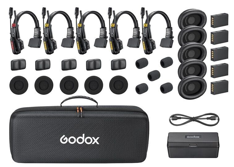 Godox Skytalk Air 5S Kablosuz Duplex Intercom Sistemi (5 Kullanıcı)