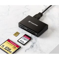 Transcend RDF8 Çoklu Kart Okuyucu SD /microSD /CompactFlash (Type-A)