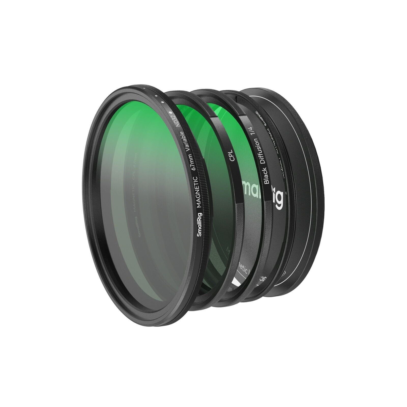 SmallRig 4726 5'i 1 Arada  (67 mm) Filtre Kiti VND 2-32 & CPL & 1/4  Siyah Sis