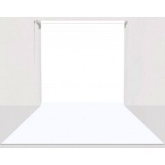 GDX Sabit Kumaş Beyaz - Yeşil - Gri 3'lü Fon Perde Seti 2.70x5.80 Metre - Tavan ve Duvar İçin