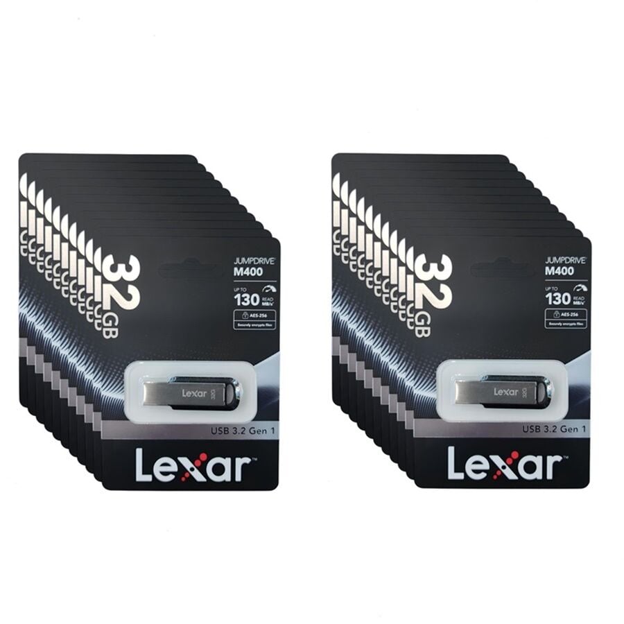Lexar M400 Metal 32GB USB 150MB/S 3.2 Gen1 Flash Bellek (20'li Paket)