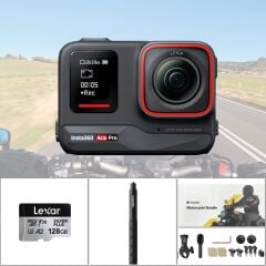 Insta360 Ace Pro 2 + Motosiklet Kiti + Görünmez Çubuk + 128GB Kartlı Kit