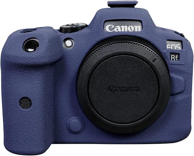 Canon R6 Mark 2 İçin Silikon Kılıf (Koyu Mavi)