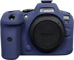 Canon R6 Mark 2 İçin Silikon Kılıf (Koyu Mavi)