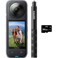 Insta360 X4 + 114cm Selfie Stick + 128GB MicroSDXC Hafıza Kartı