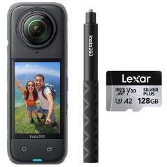 Insta360 X4 + 114cm Selfie Stick + 128GB MicroSDXC Hafıza Kartı