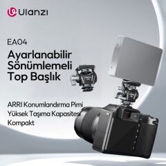 Ulanzi EA04 Adjustable Damping Ball Head Cold Shoe LED Işık ve Monitör Adaptörü - C086