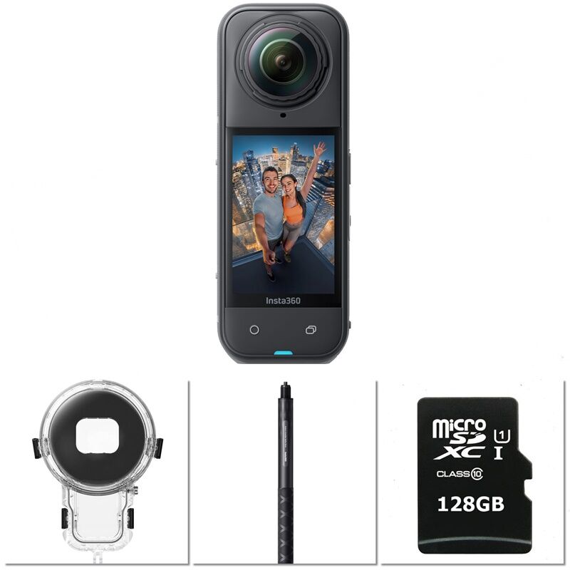 Insta360 X5 Sualtı Çekim Kiti | Pro Dive Case + Action Stick + 128GB Kart