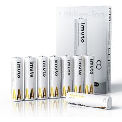 Imuto 3600mWh AA Şarj Edilebilir Lityum Pil (8’li Paket)