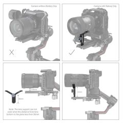SmallRig 2850 DJI RS 2  için Genişletilmiş Lens Desteği