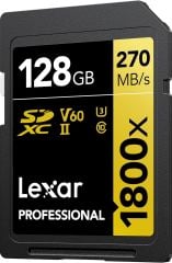 Lexar Gold Series 1800x Class 10 UHS-II U3 V60 128 GB Hafıza Kartı
