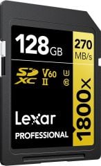 Lexar Gold Series 1800x Class 10 UHS-II U3 V60 128 GB Hafıza Kartı