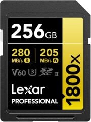 Lexar 256GB Gold Series 1800x Class 10 UHS-II U3 V60 Hafıza Kartı