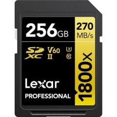 Lexar Gold Series 1800x Class 10 UHS-II U3 V60 256 GB Hafıza Kartı