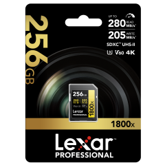 Lexar 256GB Gold Series 1800x Class 10 UHS-II U3 V60 Hafıza Kartı