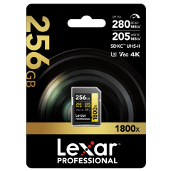 Lexar 256GB Gold Series 1800x Class 10 UHS-II U3 V60 Hafıza Kartı