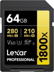 Lexar 64GB Gold Series 1800x Class 10 UHS-II U3 V60 Hafıza Kartı