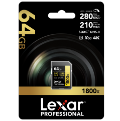 Lexar 64GB Gold Series 1800x Class 10 UHS-II U3 V60 Hafıza Kartı