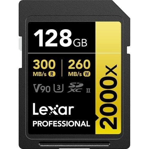 Lexar 128GB Professional 2000x UHS-II SDXC V90 Hafıza Kartı