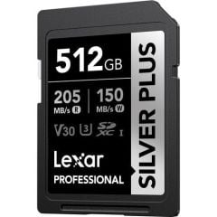 Lexar 512GB Silver Plus V30 U3 205MB/S SD Hafıza Kartı