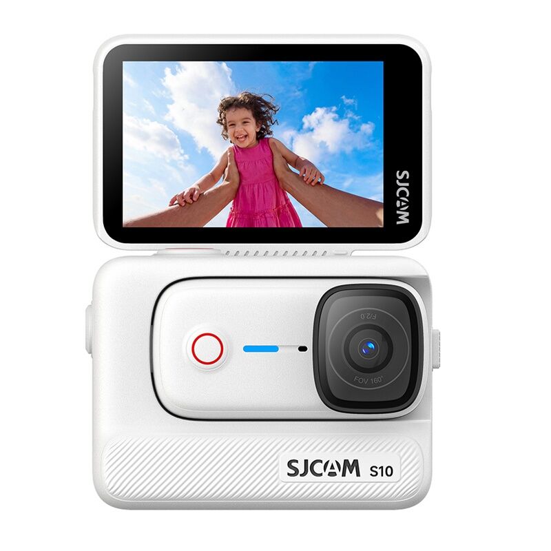 SJCAM S10 4K 128GB Hands-Free POV Aksiyon Kamerası – Standard Combo Beyaz