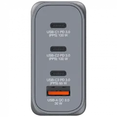 Verbatim 32202 - V GNC-100 GaN Charger 100W 3-USB-C /  1-USB-A  Çıkışa Sahiptir