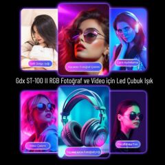 Gdx ST-100 II RGB 120W Fotoğraf ve Video için Led Çubuk Işık