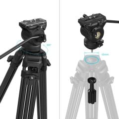 SmallRig 5440 AD14 Ağır Hizmet Tipi Alüminyum Alaşımlı Tripod