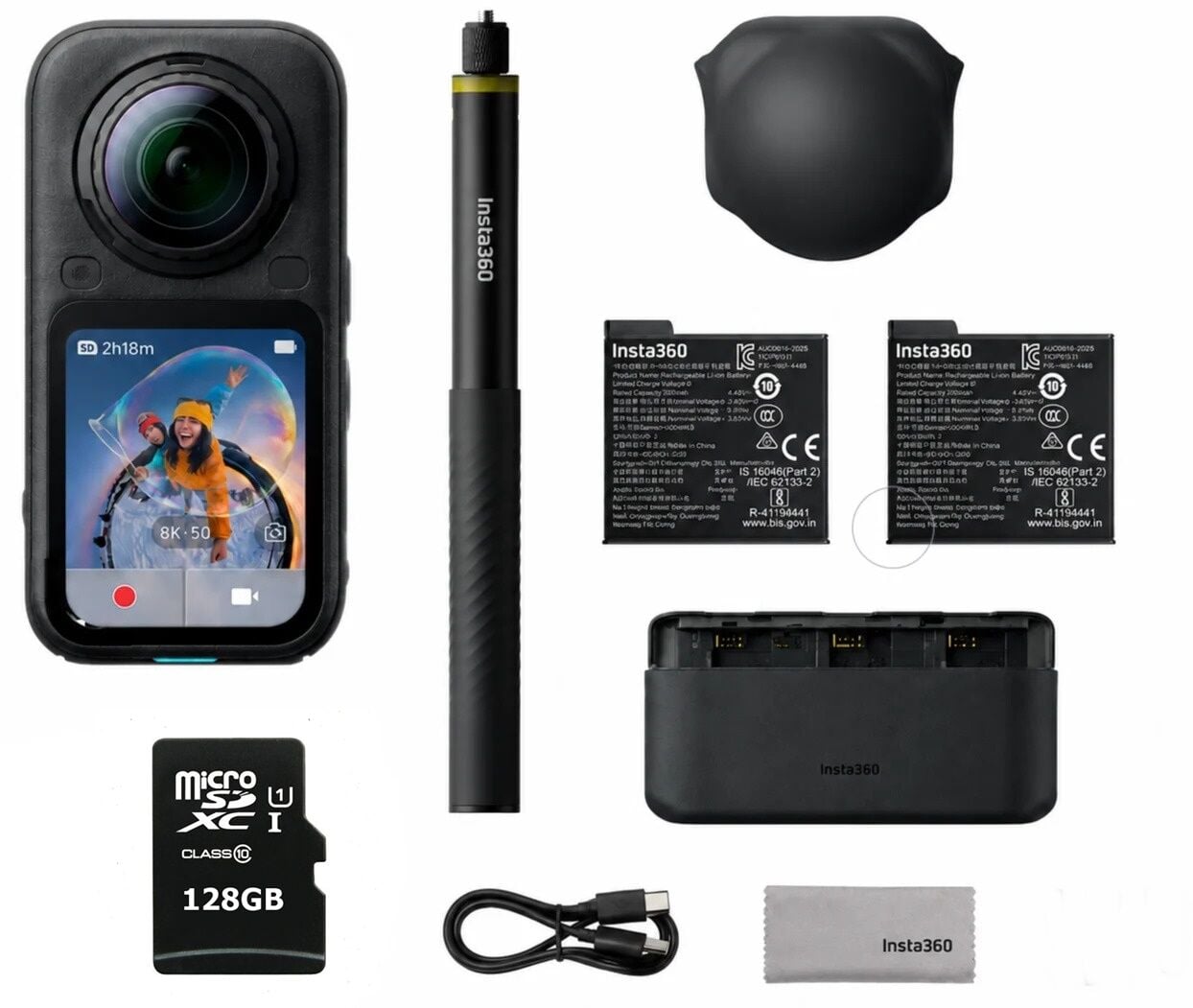 Insta360 X6 Essential Bundle (128GB Kartlı)